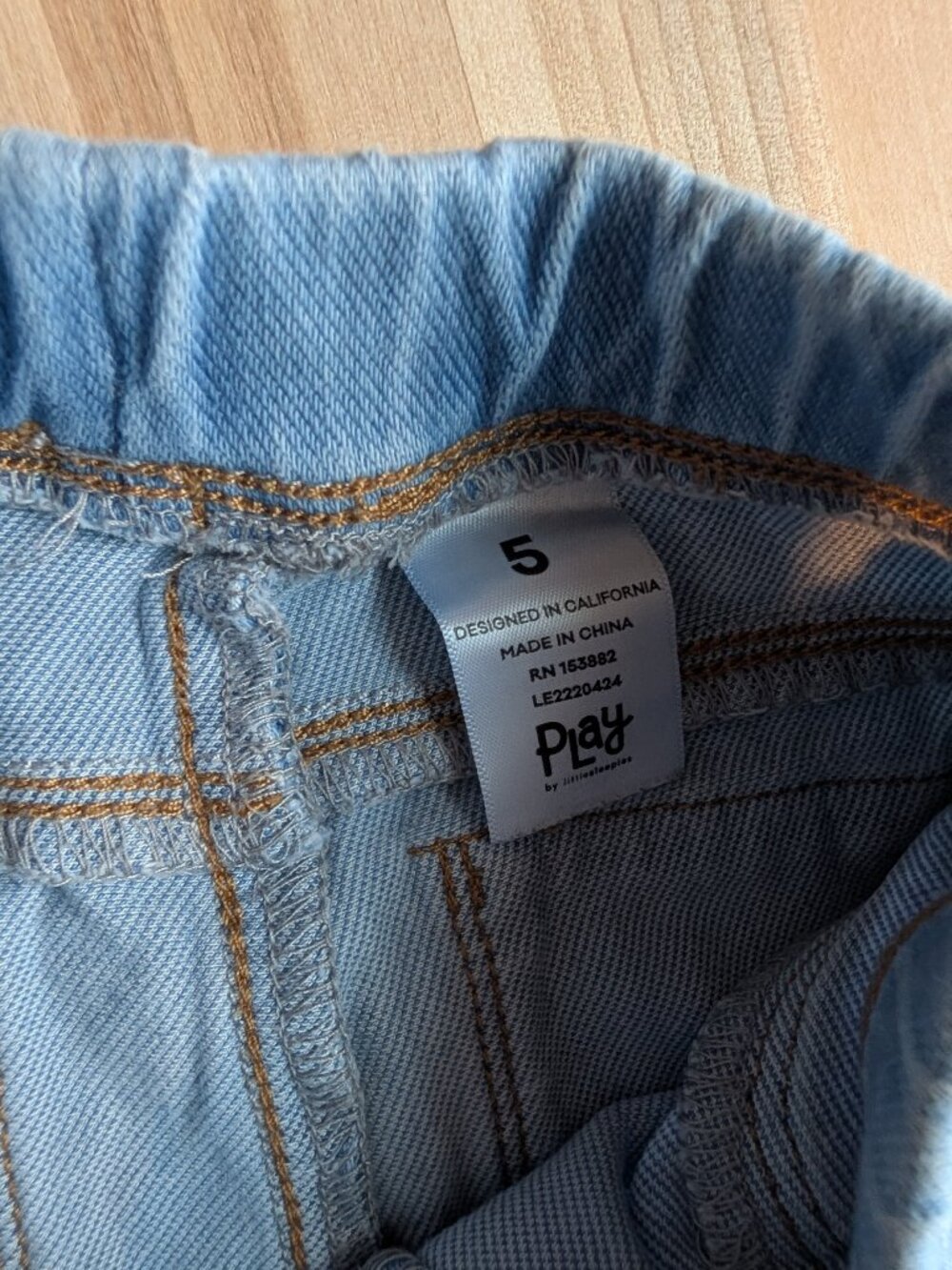 Little Sleepies Play Girls 5 Light Blue Denim Jegging - Picture 2 of 2